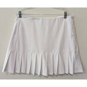 Lady Hagen Women's Golf Skort XL White Pleated Built-In Shorts Front Pockets